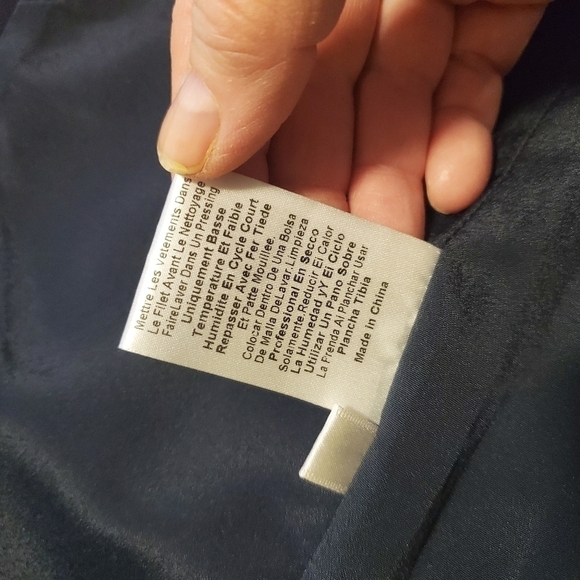 Navy Plaid Fully Lined Career Blazer Medium Navy/Green Classic - Picture 9 of 12